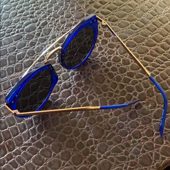 Black alloy frames cat eye pink mirror sunglasses - Picture 8 of 8